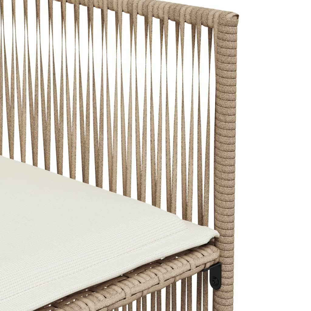vidaXL Set da Pranzo da Giardino 7 pz con Cuscini Beige in Polyrattan, Set da Pranzo, Set per Esterni, Set mobili da Esterno, Set da Giardino