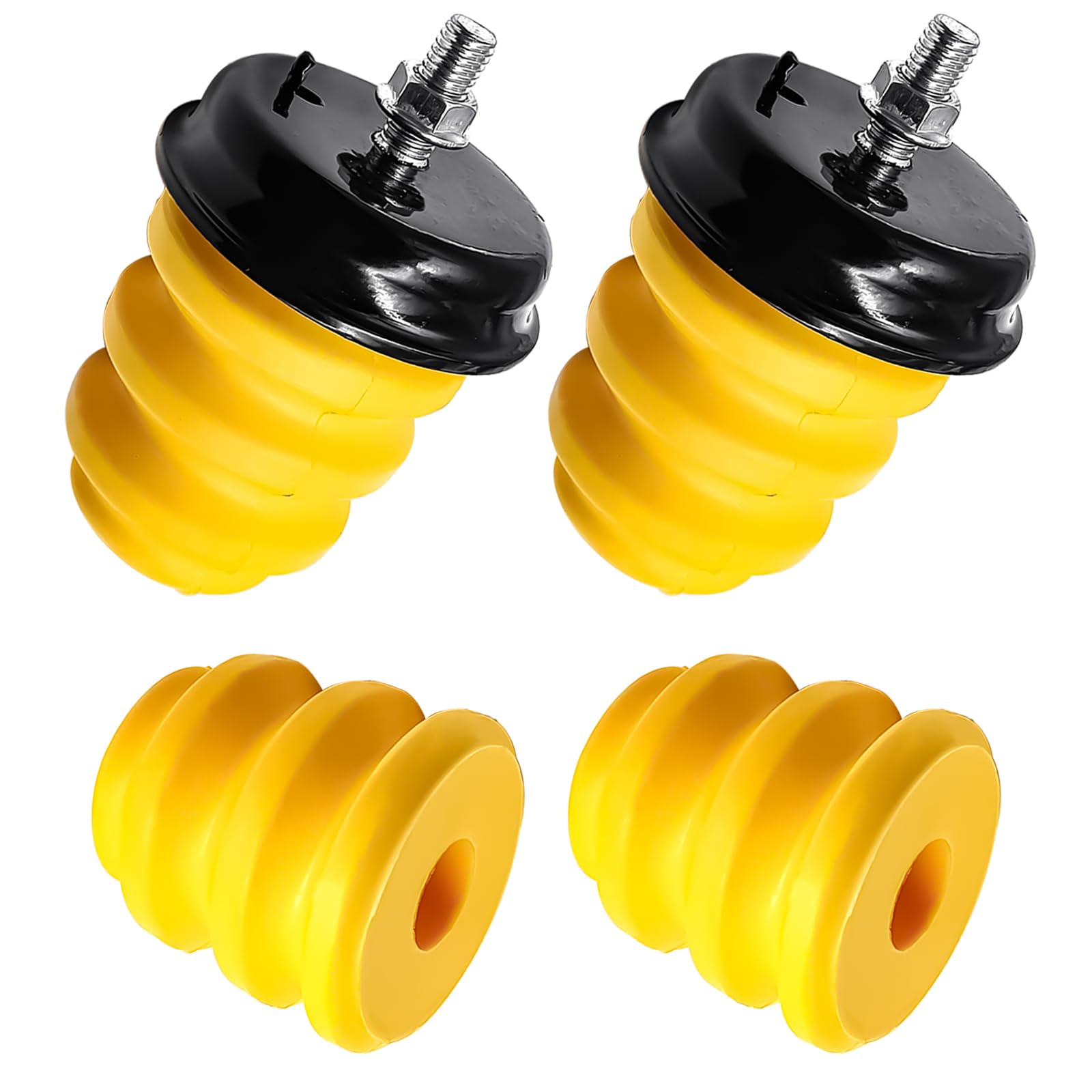 523-049 Control Rear Axle Bumper w/Nut + 905-208 Front Lower Suspension Control Arm Bumper, Compatible with 99-06 Chevy Silverado 1500, 07 Sierra 1500