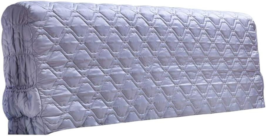 Luxury Silk Bed Head Cover or Quilted Slipcover - Stretchable Side, Phone Storage Bags, Machine Washable - Perfect for Bedroom Decor and Wedding Deco - Pink