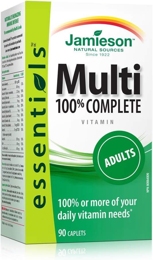Jamieson 100 percent Complete Multivitamin for Adults, 90 Count (Pack