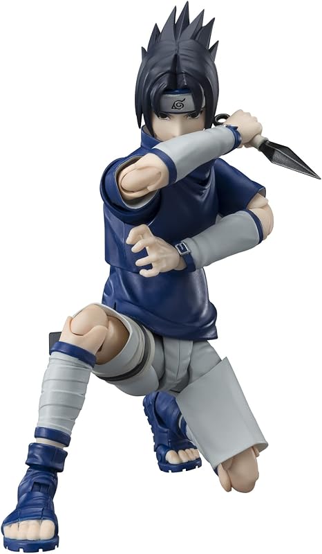 NACIONES TAMASHII - Naruto Shippuden - Sasuke Uchiha-Ninja Prodigio del linaje del clan Uchiha, Figura de acción Bandai Spirits S.H.Figuarts | Figura de acción de Naruto de 6 pulgadas S.H. Figuarts - Ninja Prodigio Sasuke Uchiha