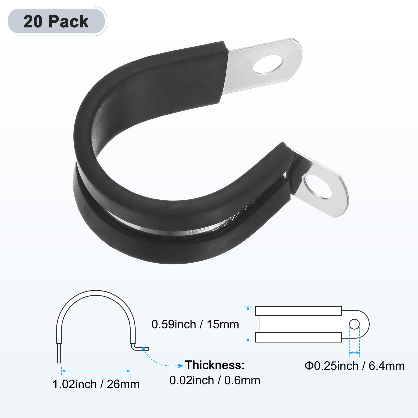 M METERXITY 20-Pack Cable Clamps - Image 3