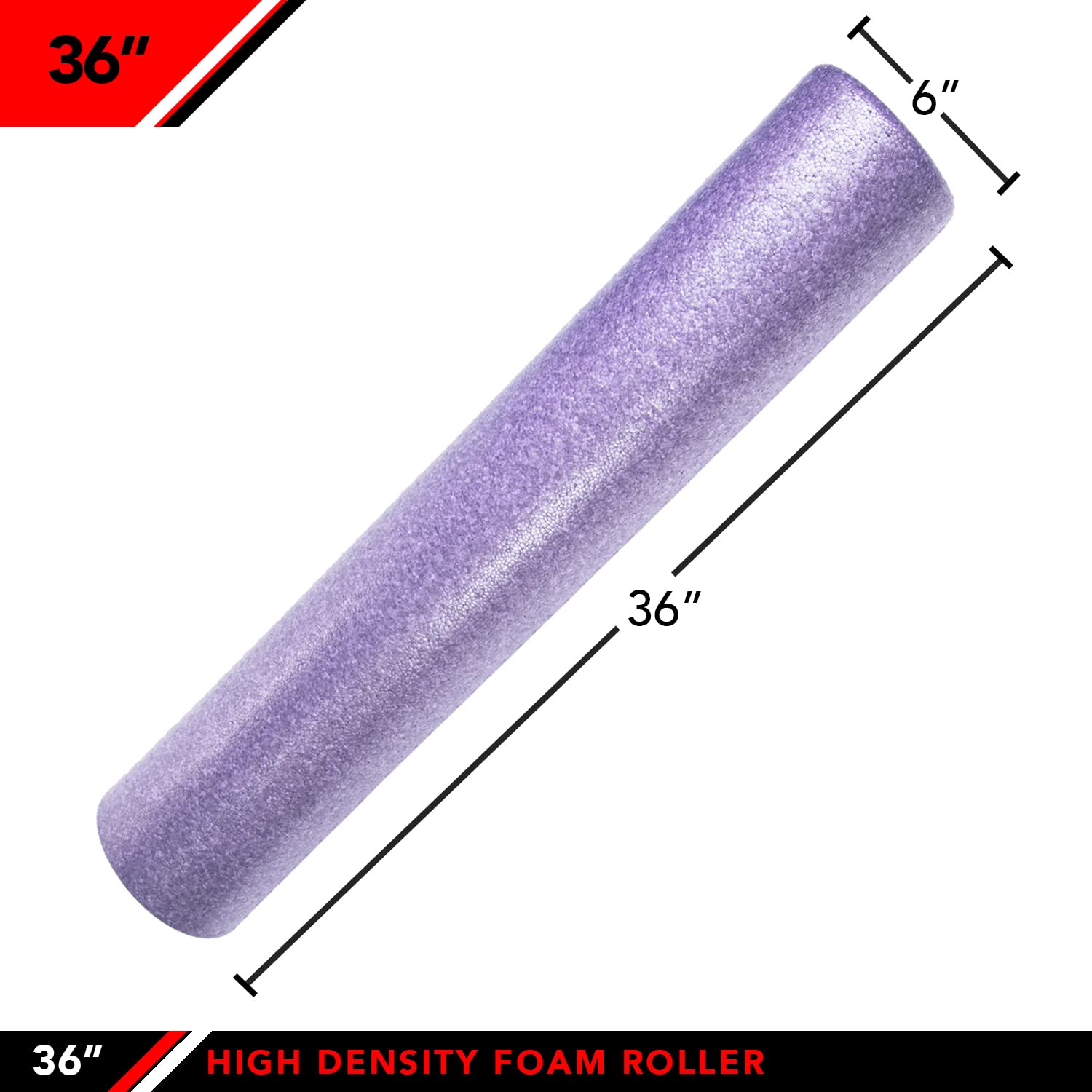 JFIT - Rullo in schiuma ad alta densità, 91 cm, colore: viola