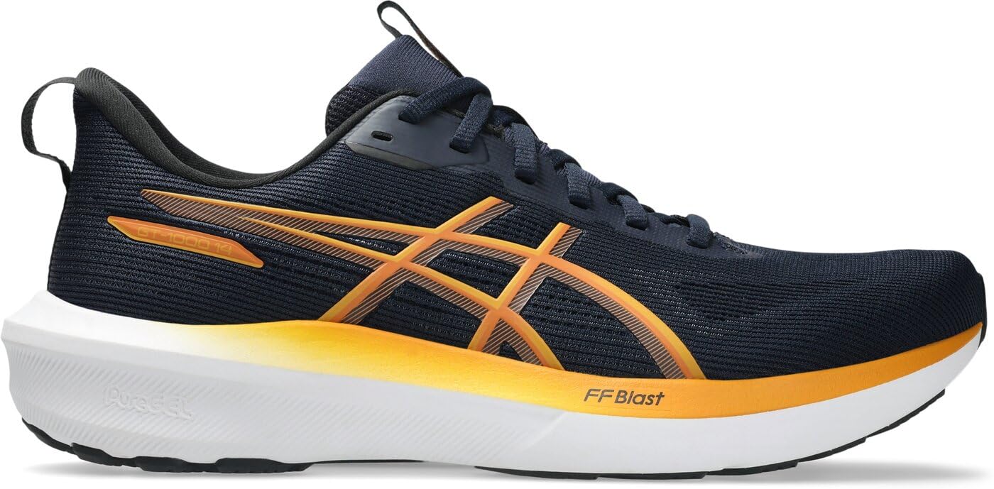 Asics Para Hombre. 1011C077 Zapatillas GT-1000 14 Marino (40.5), Plano, Cordones, Casual, Deportivo, Running, Multideporte-image