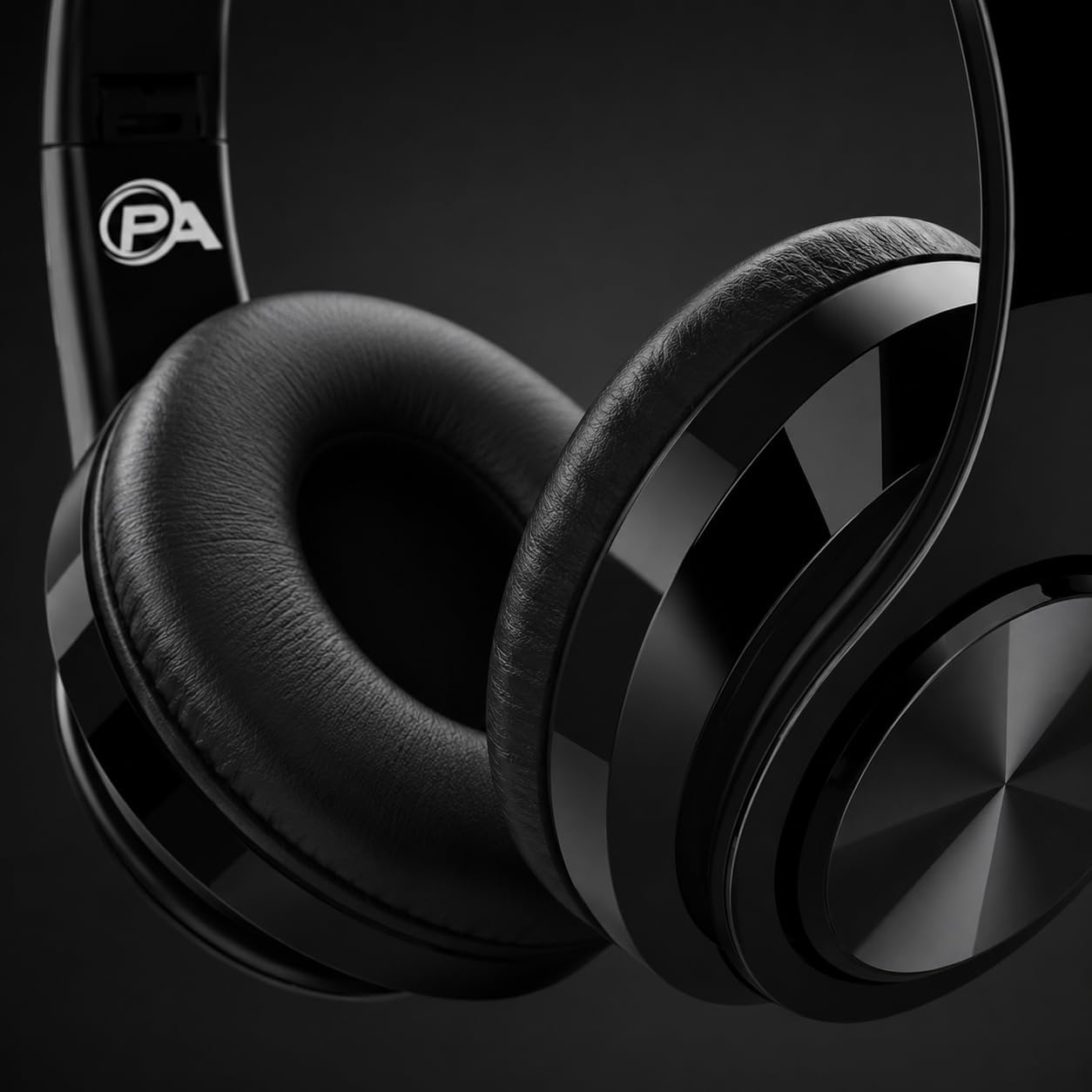 Gaming Headphones, Wireless Bluetooth Over-Ear, Black with Color Accents, Built-in Mic, HiFi Stereo Sound, Foldable Design-Gaming Headset (Black)