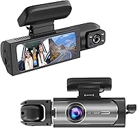 Wagoyo Dual Dash Cam Front & Interior 1080P with IR Night Vision, Wide Angle, Loop Recording, Parking Mode, 3.16" IPS Screen