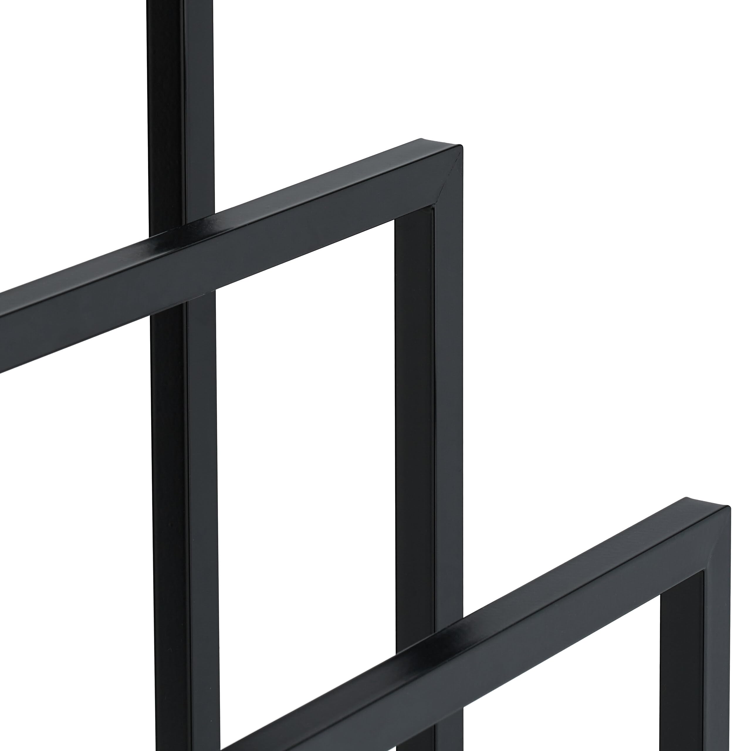 Relaxdays Porte-Serviettes, 4 Barres spacieuses, Non Fixe, pour la Salle de Bain, H x L x P : 96,5 x 45 x 29 cm, Noir