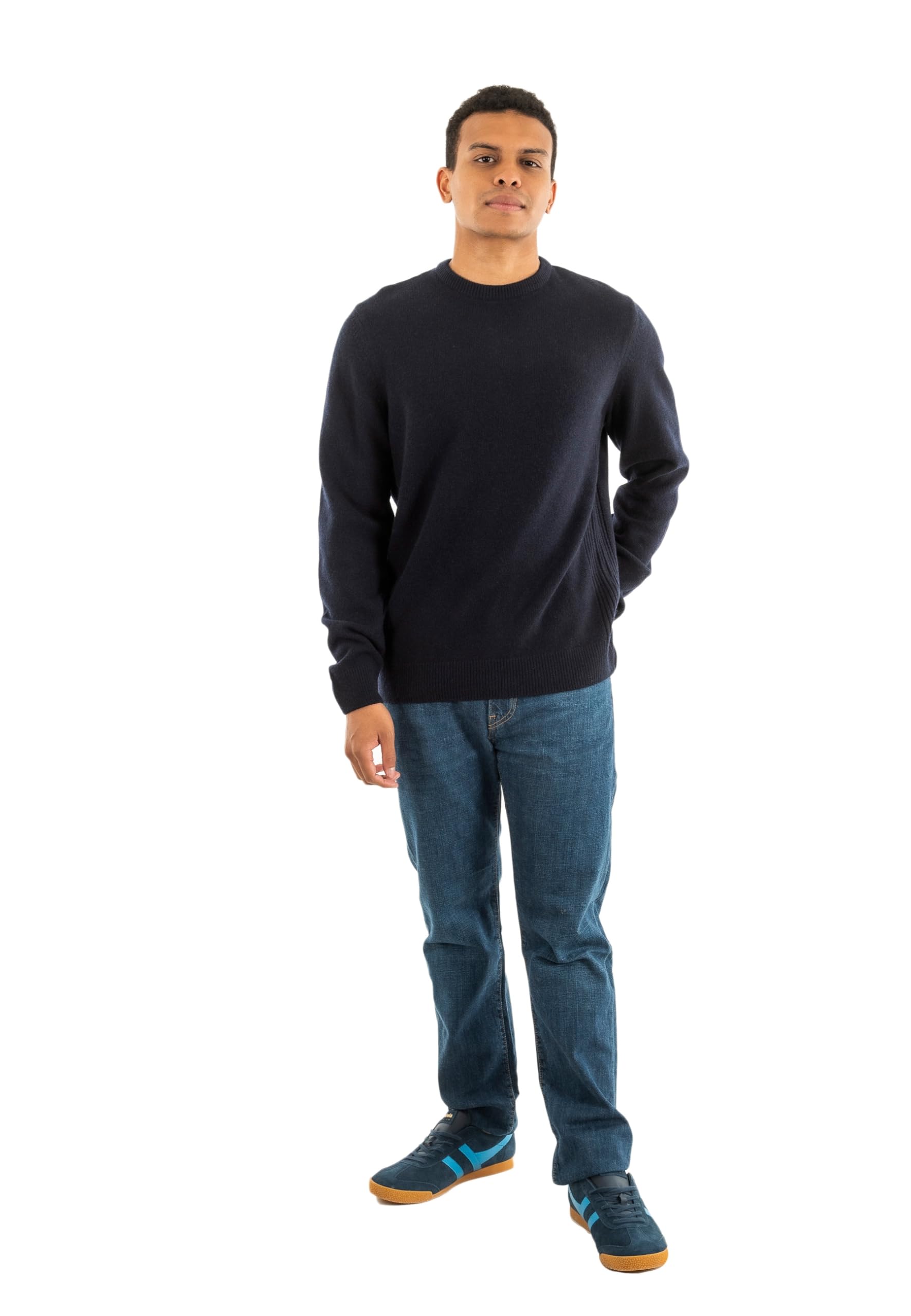 Barbour Men's Blue Holden Crew Neck Jumper - Round-Neck Knitwear - Xl - Knitwear