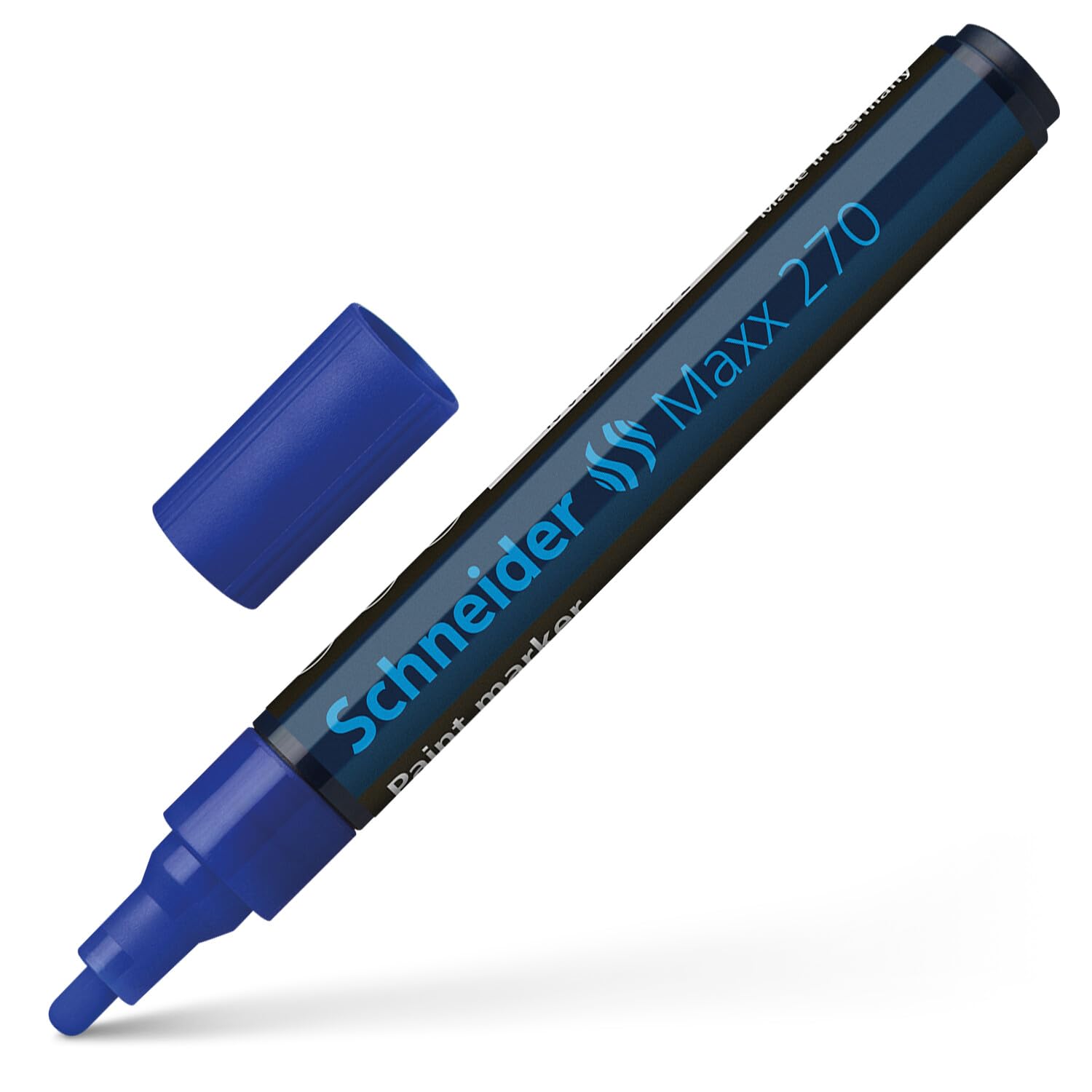 Schneider Maxx 270 marker do malowania (okrągła końcówka, końcówka wymienna, 1-3 mm) 10 szt. opakowanie niebieskie
