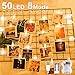 Produktbild Nasharia LED Fotoclips Lichterkette Warmweiß, 6 Meter/Lichterketten-8 Modi 50 Led USB/Batteriebetrieben led Lichterkette mehrweg für Hängendes Foto Dekoration für Wohnzimmer, Weihnachten, Party