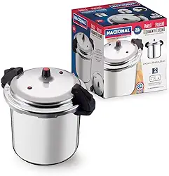 Panela de Pressão Profissional, Alumínio Reforçado, 20L, Fechamento Externo, para Restaurantes e Cozinhas Industriais