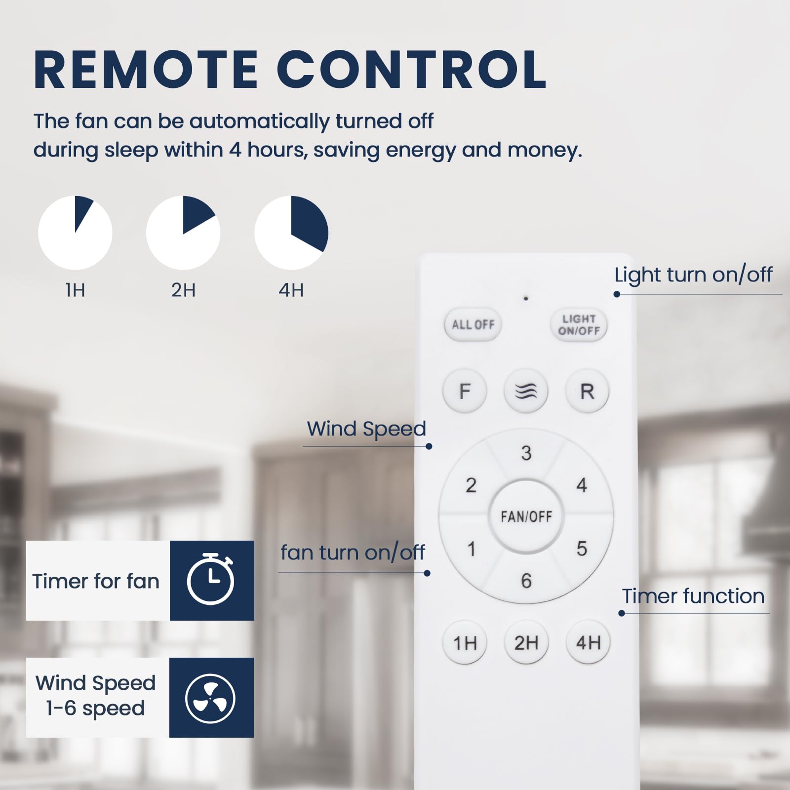 NOXARTE Ceiling Fan with Lights Remote Control 25 Inch Rustic Bladeless Chandelier Fan Cage Fandelier for Living Dining Room Bedroom Farmhouse