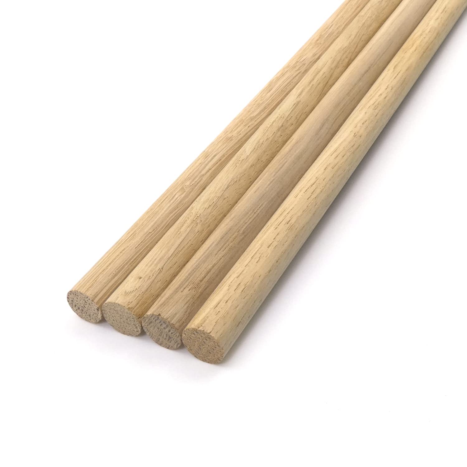 Oakcrafts European Oak Dowel - 1m Long (12.7mm 1/2) - Pack of 4