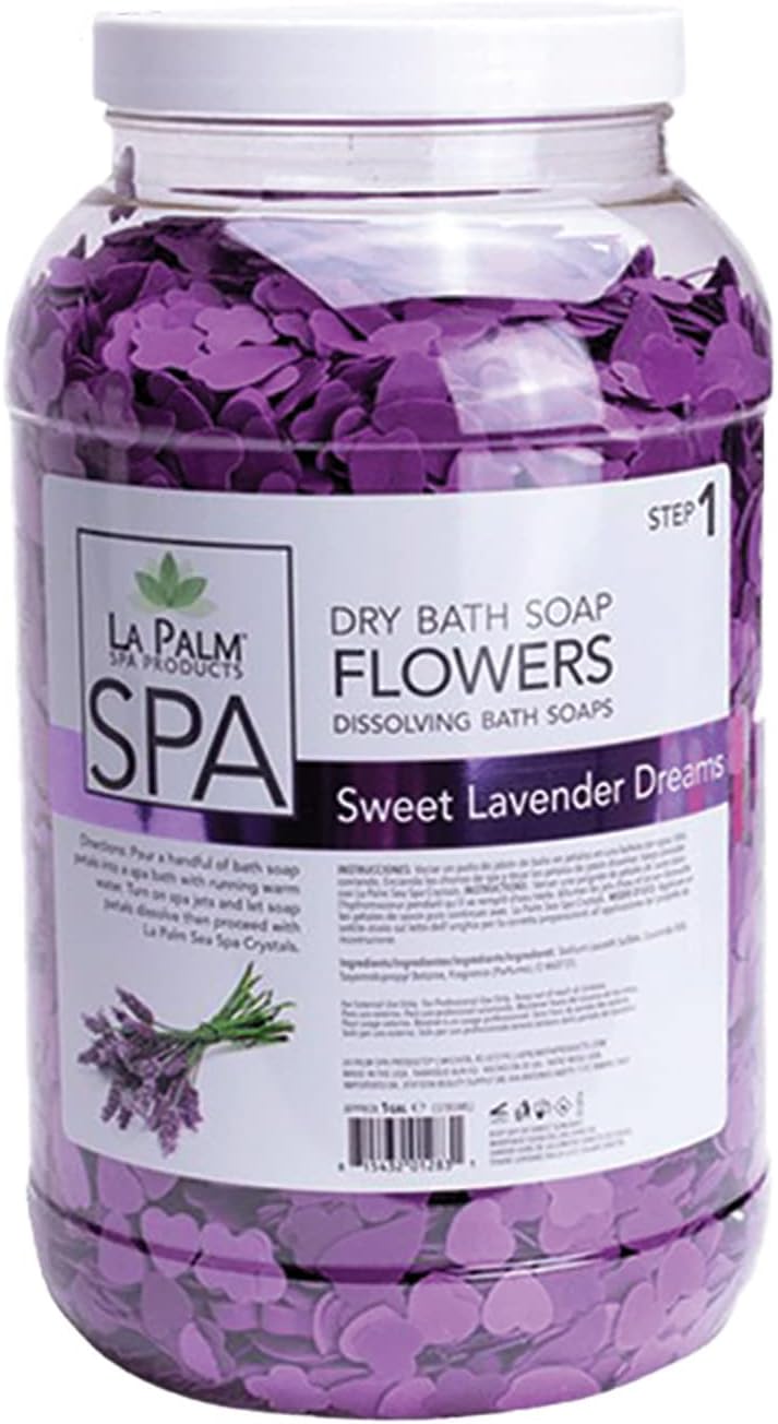 La Palm SPA Pedicure Dry Bath Soap Flowers Petals For Foot Bath 1 gallon 6 Scents to Choose From (Mid Summer Rose)