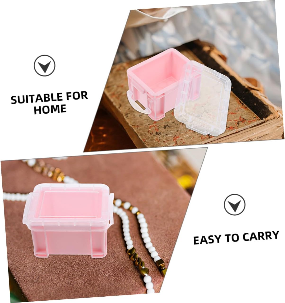 DECHOUS 24pcs Small Storage Containers Jewelry Organizers Lids Mini Boxes for Jewelry Necklace Earring Bead Button -saving