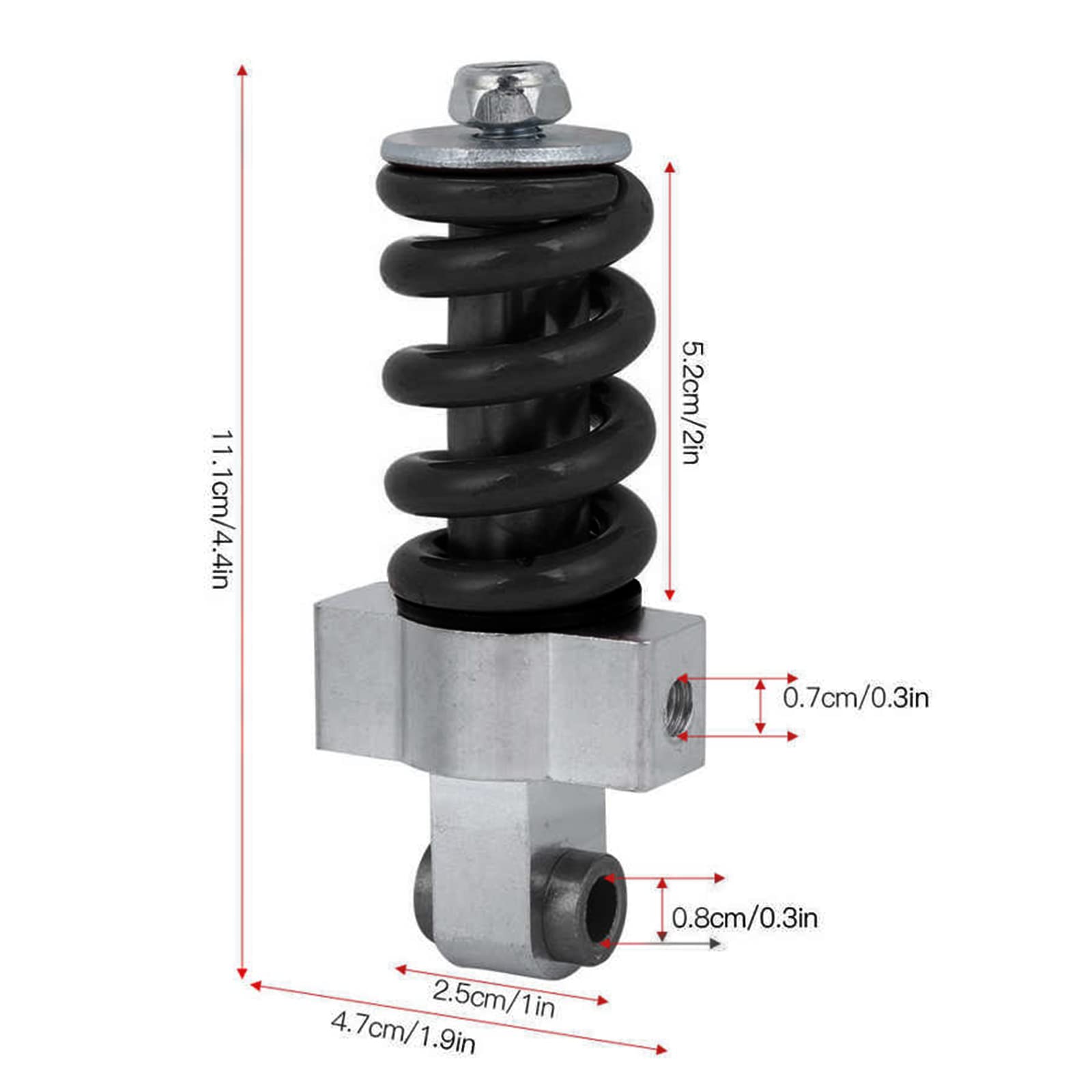 Ammortizzatore Idraulico Posteriore Per Scooter KUGOO M4 Pro – 110 Mm, Alluminio, Nero