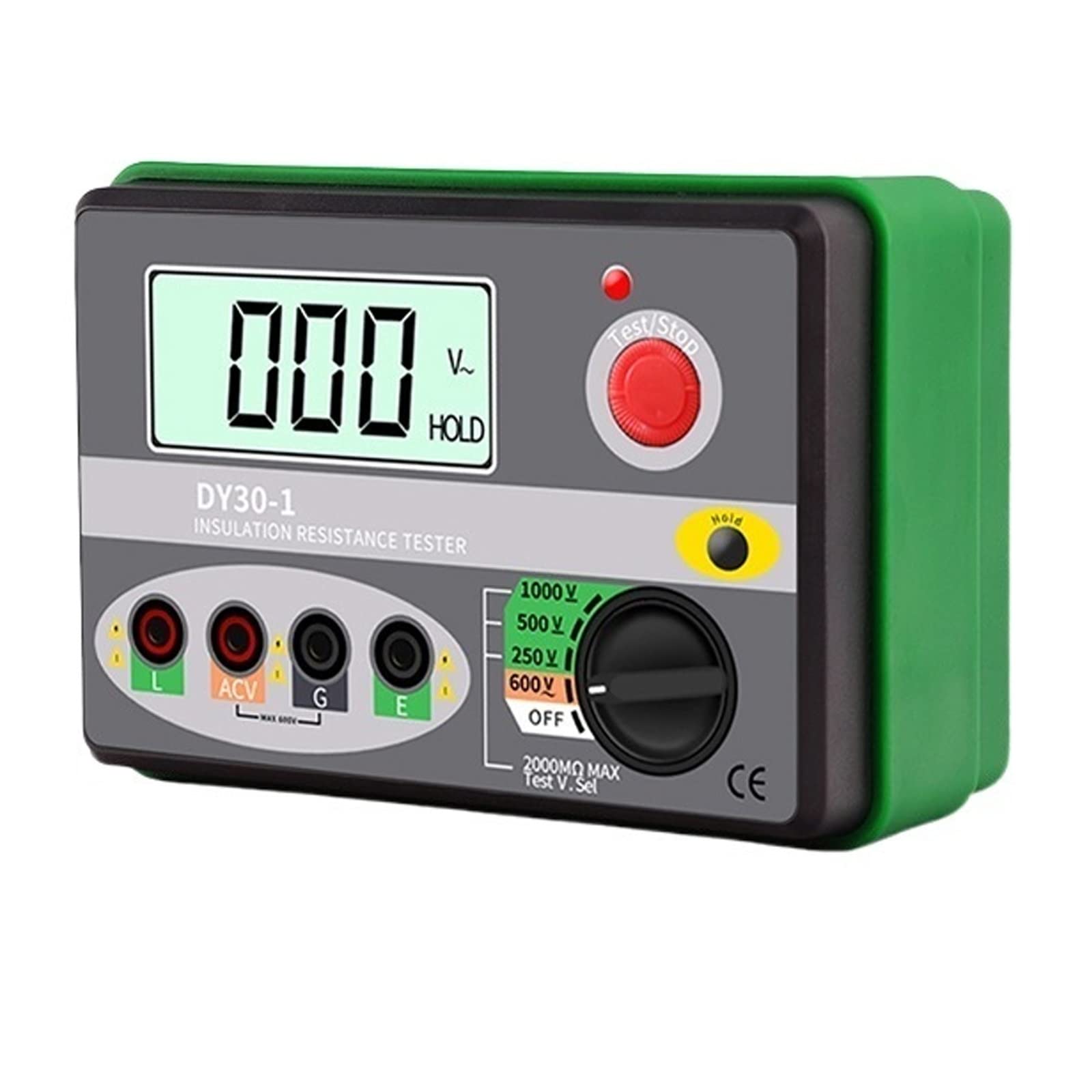 Medidor de Resistencia Probador de Resistencia de Aislamiento de DY30-1, multímetro, 2000M, 0hm, 250V/500V/1000V, megóhmetro, voltímetro, probador de Resistencia de Coche