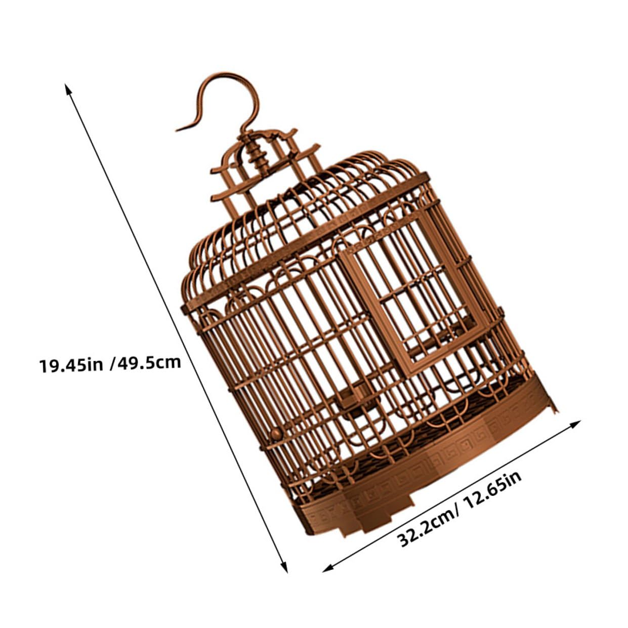 Abaodam Gabbia per Uccelli Portatile in Plastica Vintage Grande Villa Spaziosa Fondo Igienico per Parrocchetti Inseparabili e Calopsitte per Viaggi e Uso Interno ed Esterno