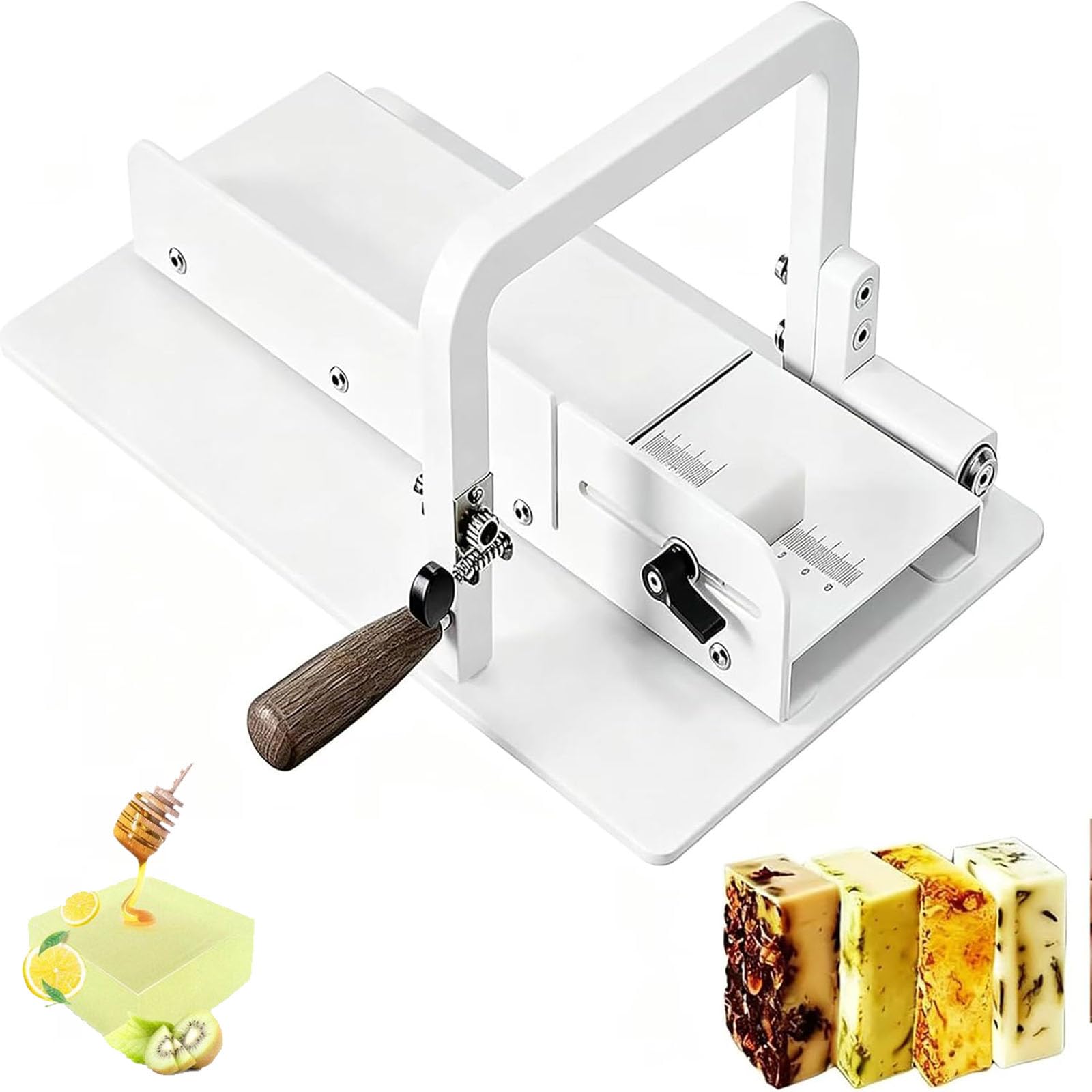 HKFGSHOP Professional Single Wire Soap Slicer, Single Arm Metal Cutter With Wire, Millimeter Scale, Thickness Adjustable, For Soaps Loaf, Candles, Cheese, Butter Trimming