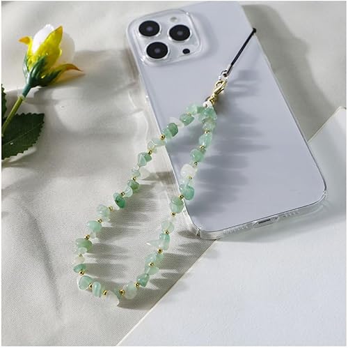 Miniatura 6 de tenghong2021 Llavero hecho a mano con cuentas de piedra natural degradado de piedra preciosa de cristal para teléfono, correa de cadena de muñeca