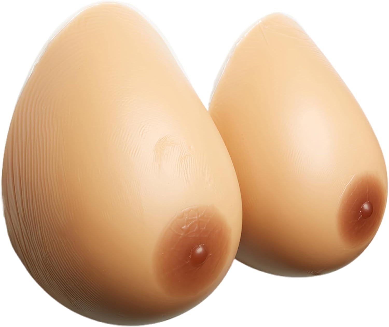 Concave Bottom Silicone Breast Forms C Cup Brown, Bra Pad Enhancers For Crossdresser Transgender Mastectomy Prosthesis