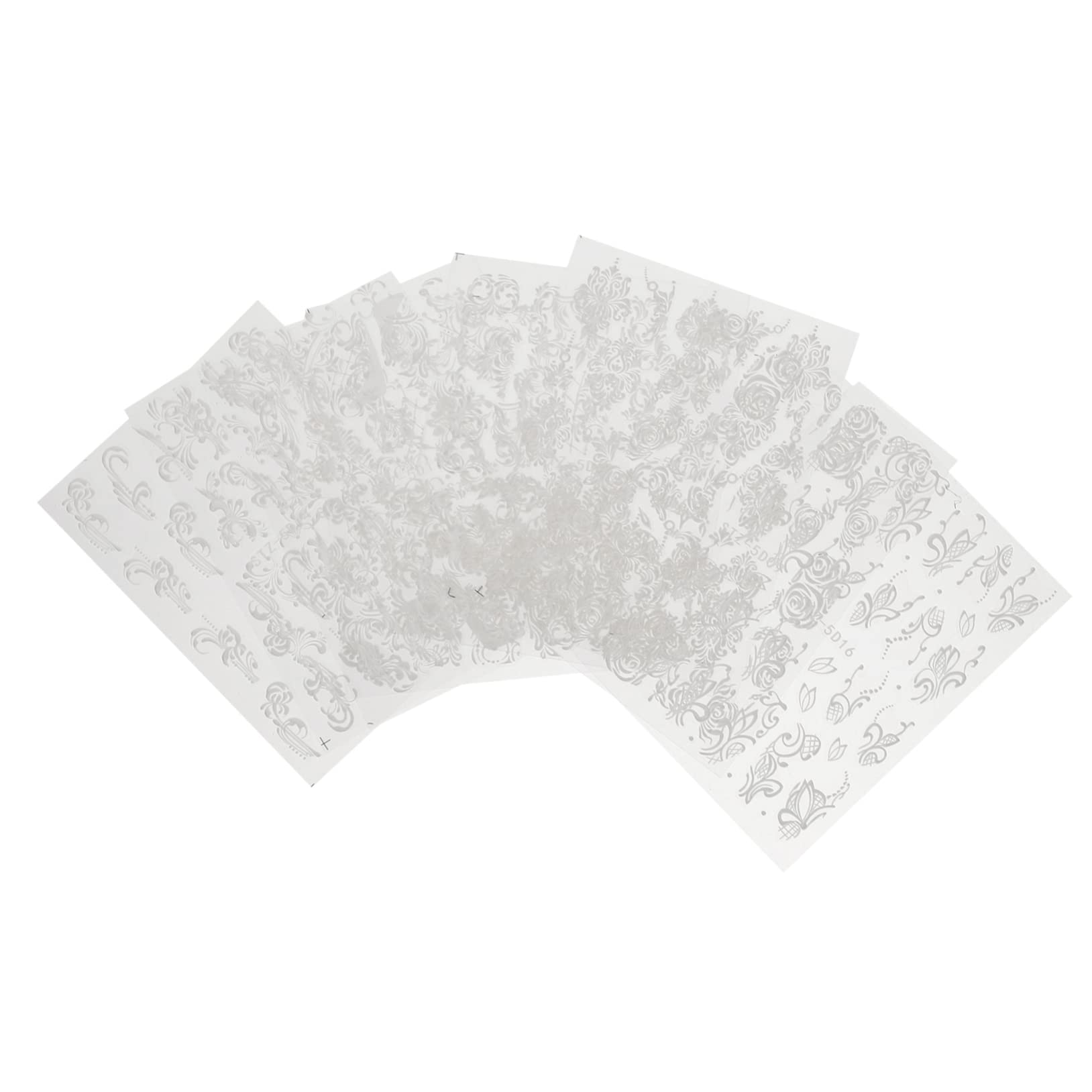 3 Series Pegatinas Floral De Calcomanías Autoadhesivas Para Decoración Manicura Para Fiestas 8 Hojas*3