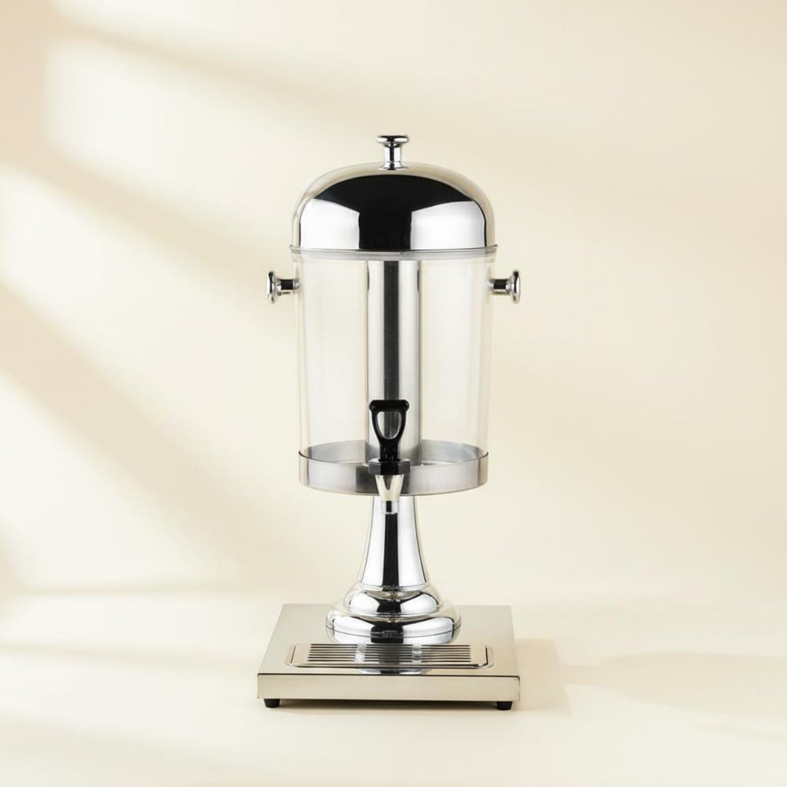 Erogatore di Succo in Acciaio Inox Spesso Distributore Trasparente con Rubinetto Resistente Al Calore Articolo Domestico per Ristoratori, Hotel, Oro, Oro