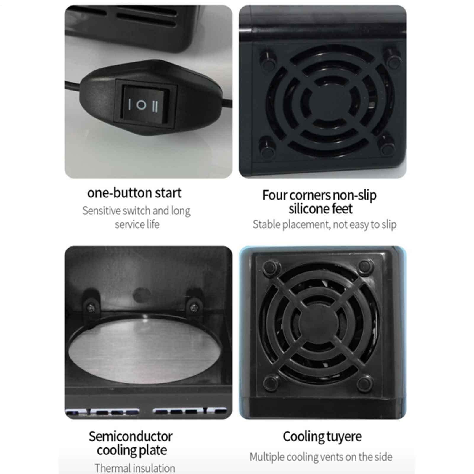 Enfriador de bebidas enchufable – Pequeño refrigerador USB, dispositivo enfriador personal compacto, mini dispositivo calentador de enfriamiento portátil para adolescentes, estudiantes, niñas, familia — view 8