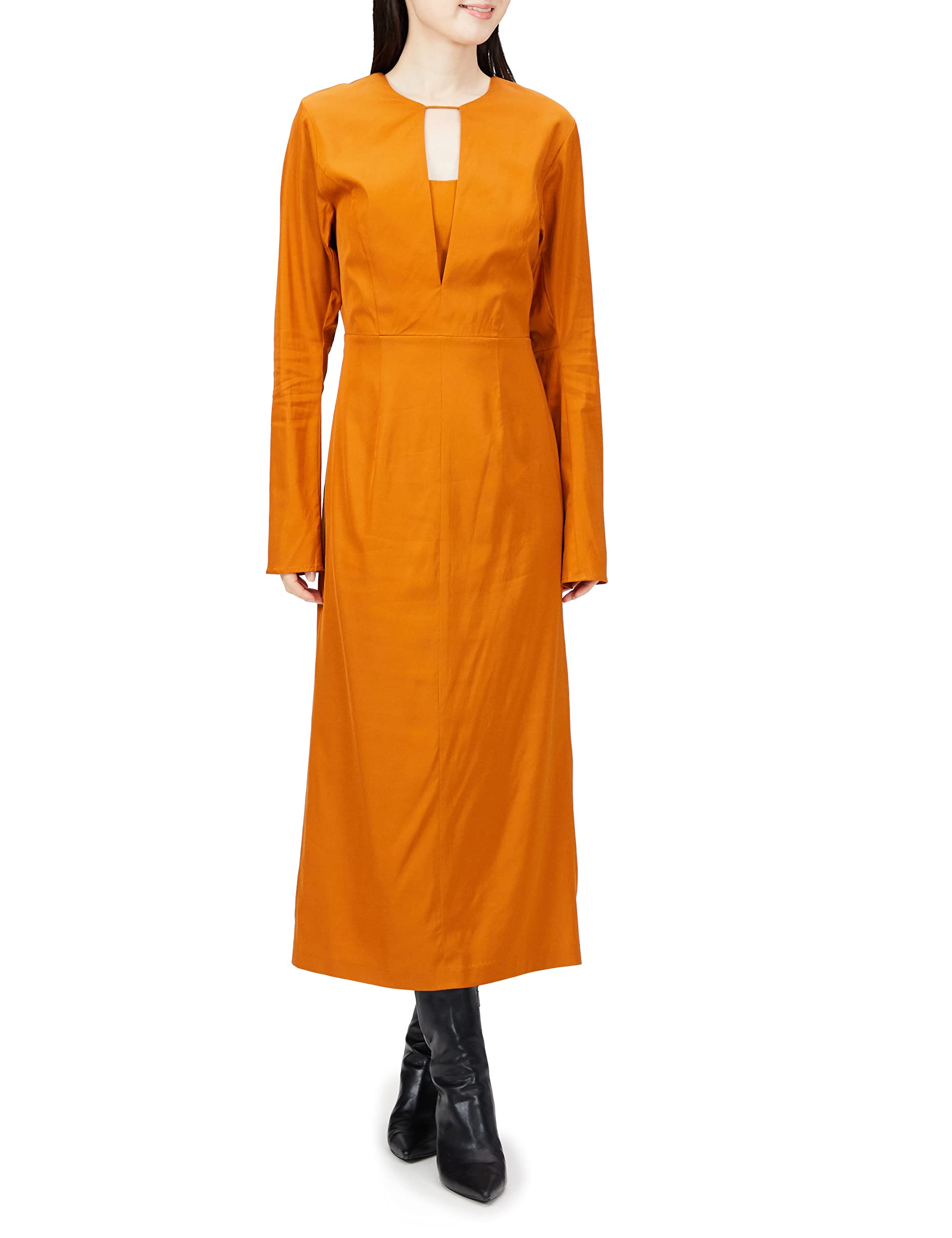 Amazon.co.jp: [フレイ アイディー] ディープスリットワンピース  