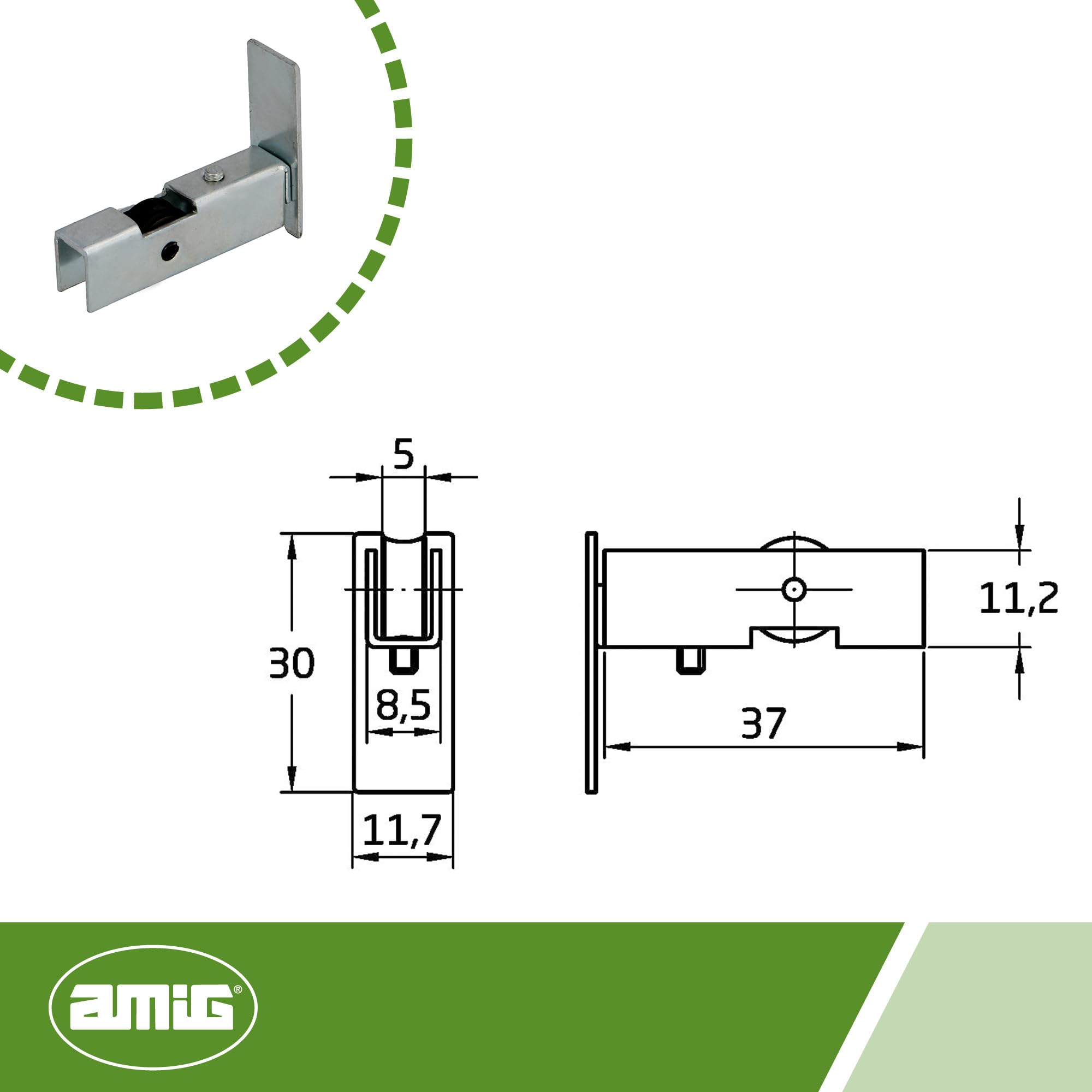 Aluminium & Steel Door Window Hardware Smooth U-Groove Iron Ball Bearing Roller Nylon Wheel For Sliding Doors - View #6