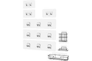 Coraje Shower Caddy Replacement Adhesive Strips for Soap Holder, Kitchen Rack, Bathroom, Wire Shelves