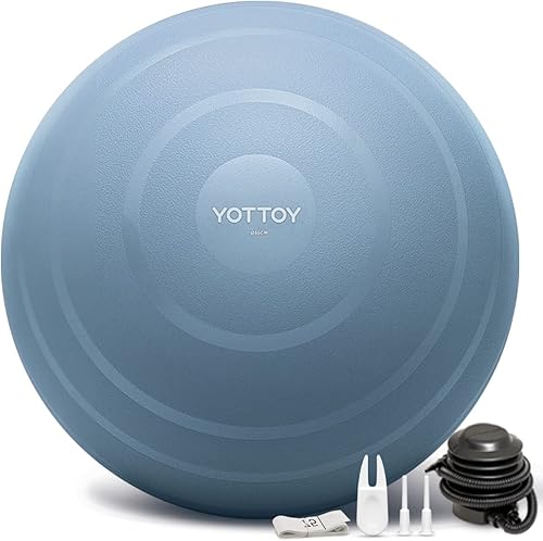 YOTTOY Pelota de ejercicio antiestallido para entrenamiento, pelota de yoga para embarazo, pelota de entrenamiento extra gruesa para terapia física,