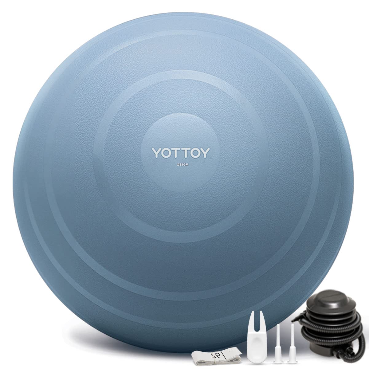 YOTTOY Anti-Burst Exercise Ball for Working Out, Yoga Ball for Pregnancy,Extra Thick Workout Ball for Physical Therapy,Stability Ball for Ball Chair Fitness with Pump