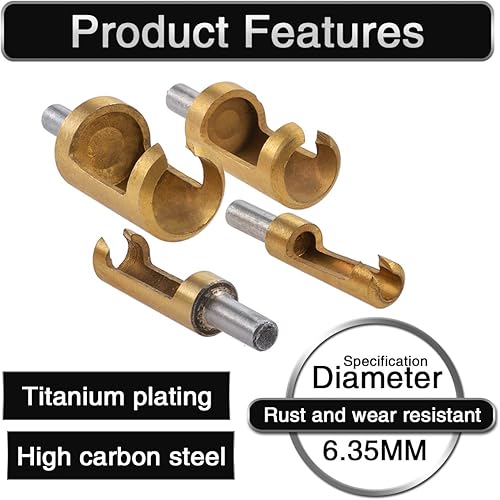 Miniatura 3 de Juego de brocas de corte con agujero de tapón de madera, 4 piezas, cortador recubierto de titanio, 1/4 "3/8 "1/2 "5/8 ", clavija de corte de