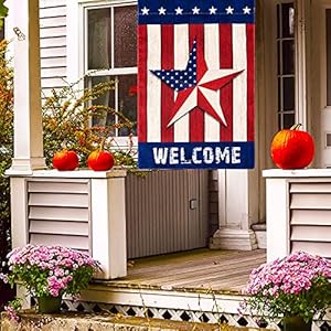 Whaline 4th of July Patriotic Garden Flag 13 x 18.9 In American Double-Sided Burlap Outdoor Flag Stripe and Star Yard Flag with Windproof Clip for Independence Day Memorial Day Home Farmhouse Whaline 4th of July Patriotic Garden Flag 13 x 189 In American Double Sided Burlap Outdoor Flag Stripe and Star Yard Flag with Windproof Clip for Independence Day Memorial Day Home Farmhouse