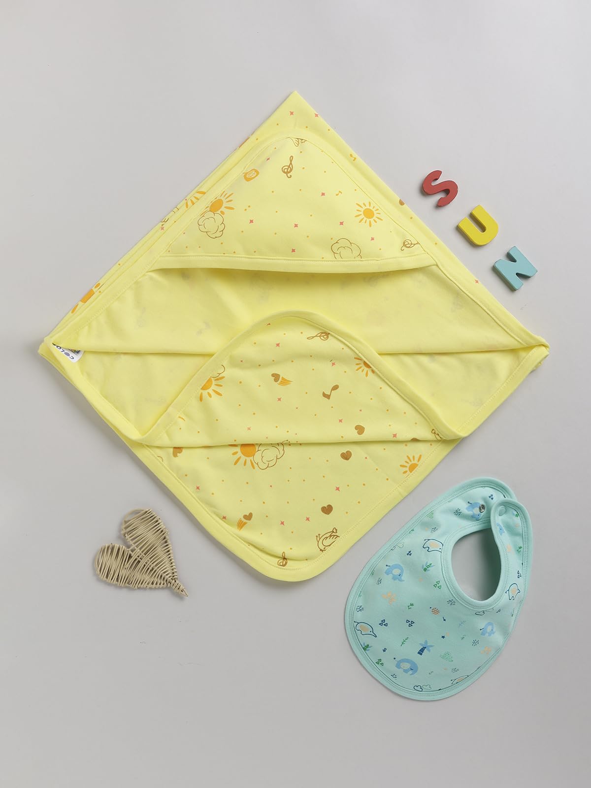 Peek A Boo by Rupa - Juego de regalo para bebé, perfecto para baby shower, 100% algodón, ultra suave, transpirable