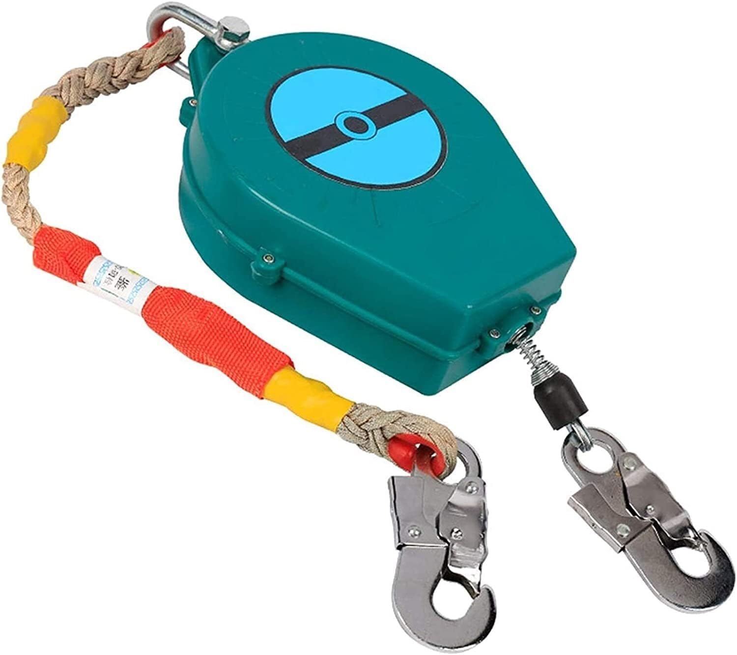 Self-Retracting Lifeline Fall Protect Device, 10m Steel Cable, Aluminum Housing & Heavy-Duty ap Hook for Roofing, Construct, Safe Harness, OSHA Cliant