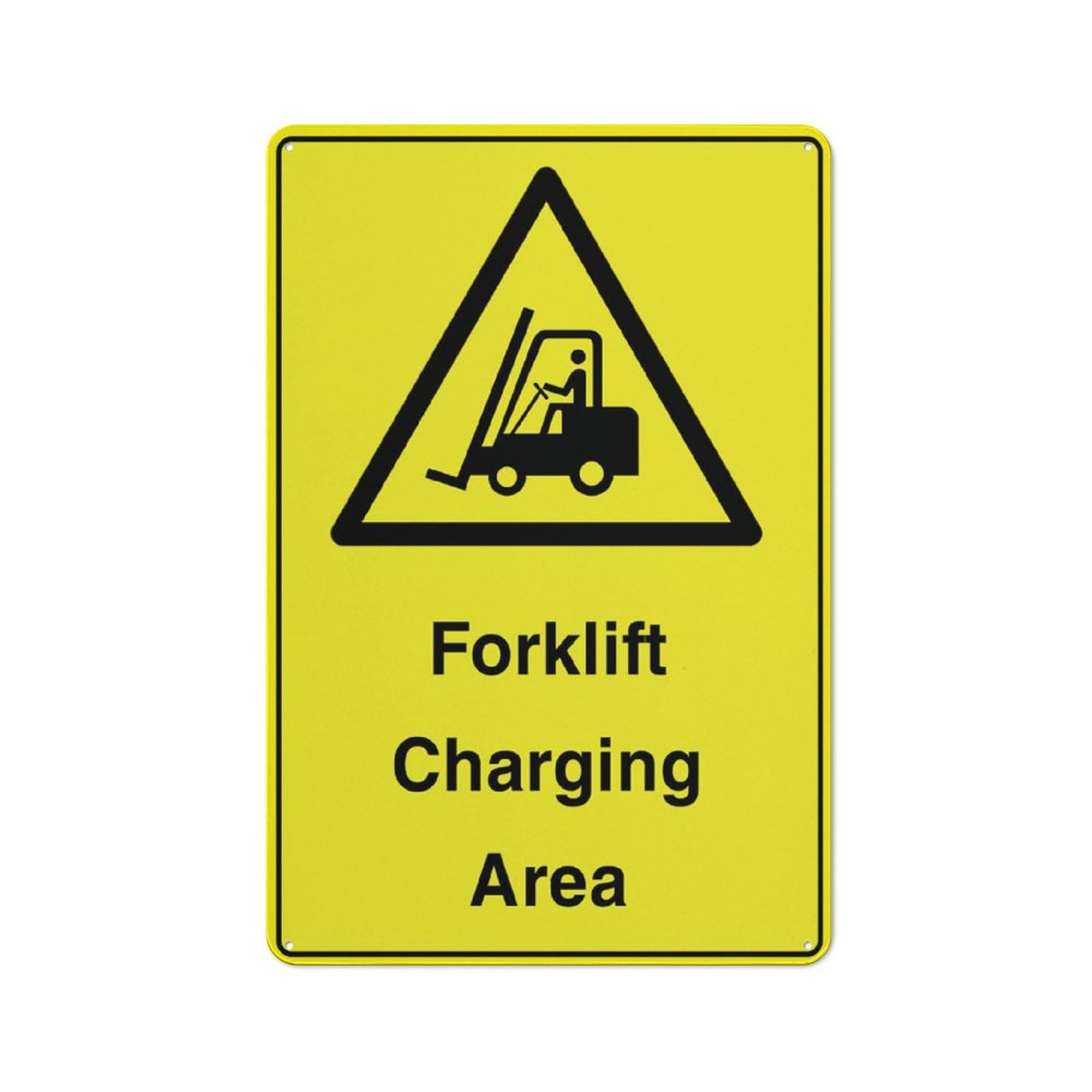Forklift Charging Sign 12”X8” Metal Signs Aluminum Sign Pre-Drilled Holes For Easy Mounting Indoor Or Outdoor Use For Fence Door Or Gate