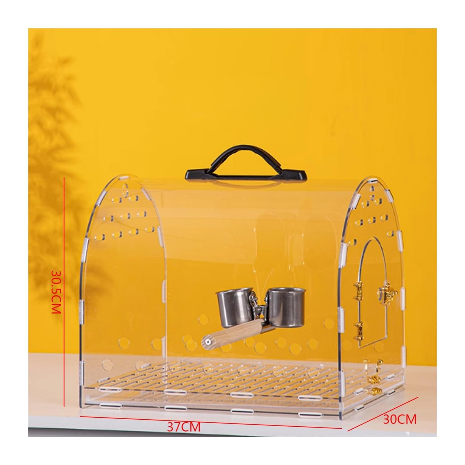 Gabbia Bird Gabbia for Uccelli Gabbia for pappagalli Trasparente Gabbia da asporto Borsa da asporto Portatile Gabbia for pappagalli in Acrilico Speciale Bird Cage(Piccolo)