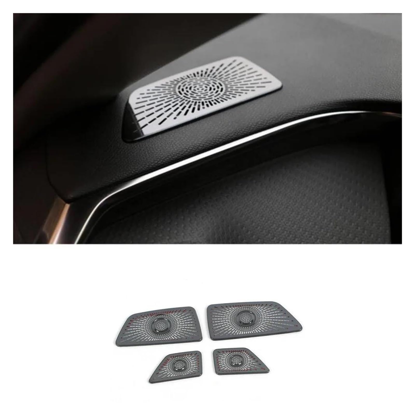 Per Citroen C5 Per Aircross Copri Portabicchieri Auto Cornice Decorativa Interna Console Centrale Slot Per Tazza Proteggi Rivestimento(Argento