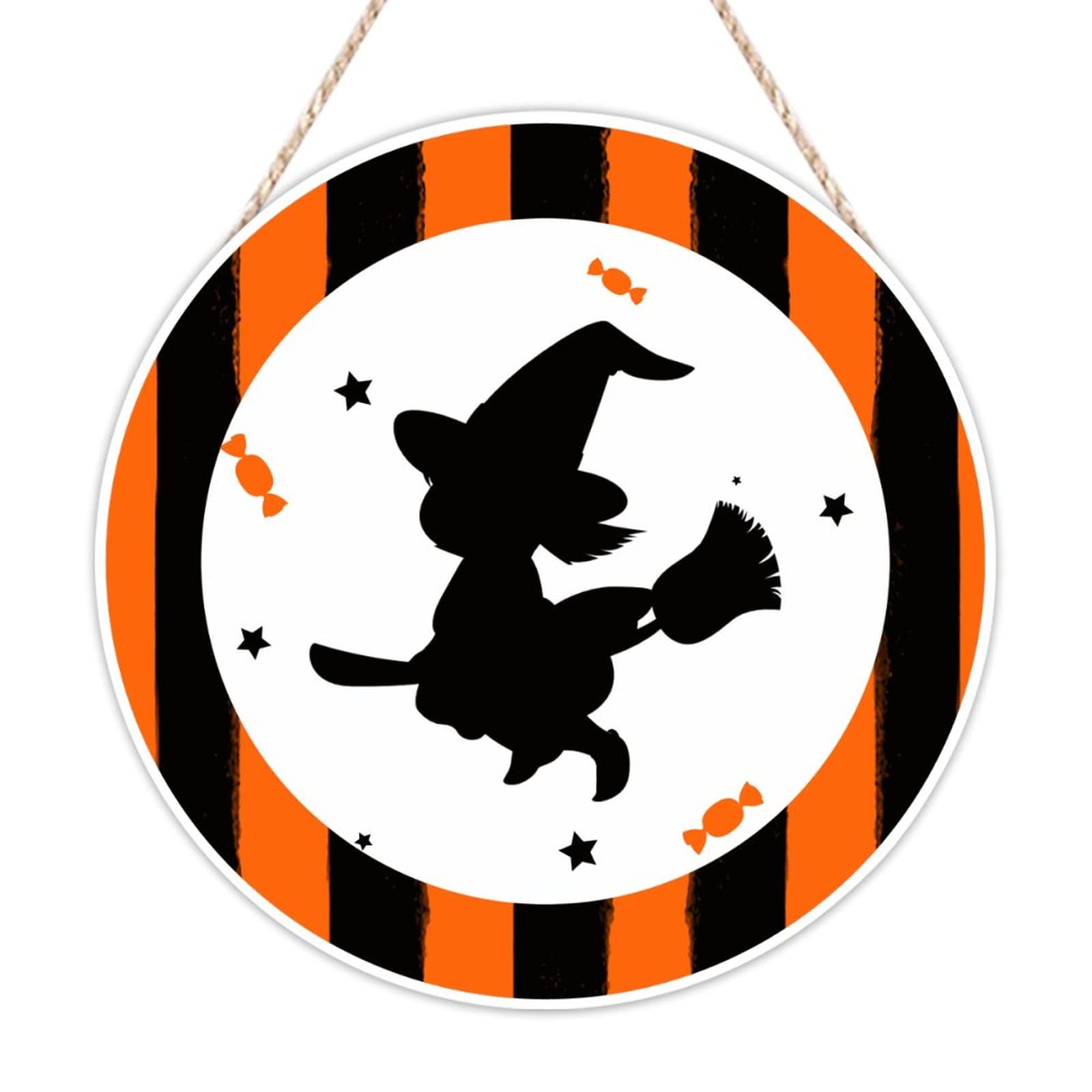 Panneau de bienvenue sorcière bonbons, cadeau déco d'automne idéal