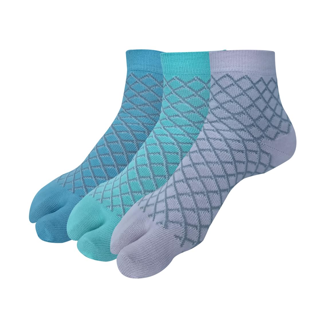 allen solly Women's Cotton Quarter Length Socks (Pack of 3) Sky Blue, Sea Green, Baby Pink-picture-15