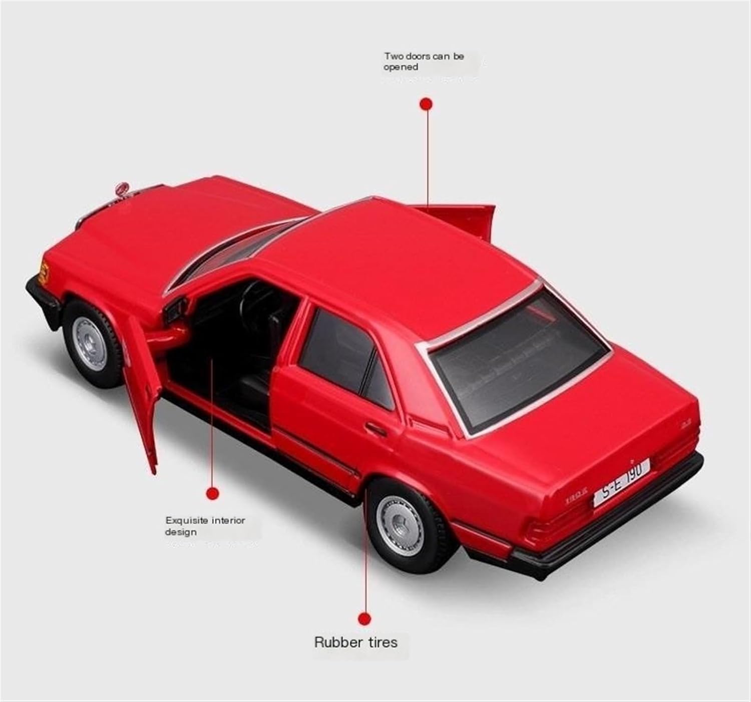 1:24 Alloy car ornament model red car model(Blue)