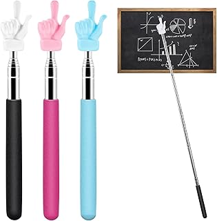 Retractable Pointer for Classroom,3 Pcs Telescopic Teachers Pointer Extendable Finger Pointer Stick Mini Whiteboard Pointer Handheld Presenter Classroom Whiteboard Pointer Presentation Pointers
