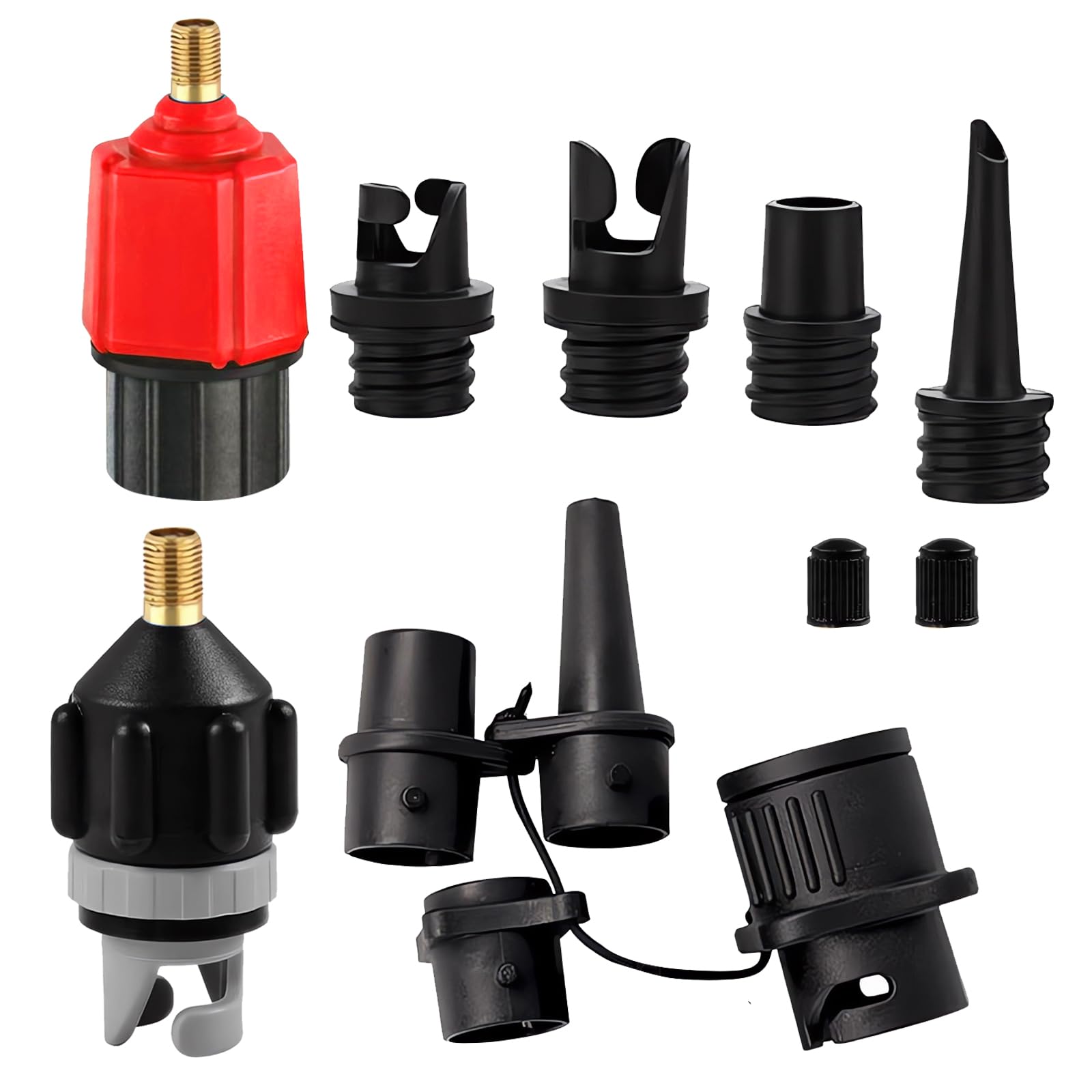 Funmo Adaptateur de Kayak, Adaptateur de Pompe Sup Gonflable, Adaptateur Pompe Kayak Embout de Gonflage Accessoire de Compresseur, Adaptateur Pompe Kayak pour Paddle, Kayak, Dériveur, Lit Gonflabl