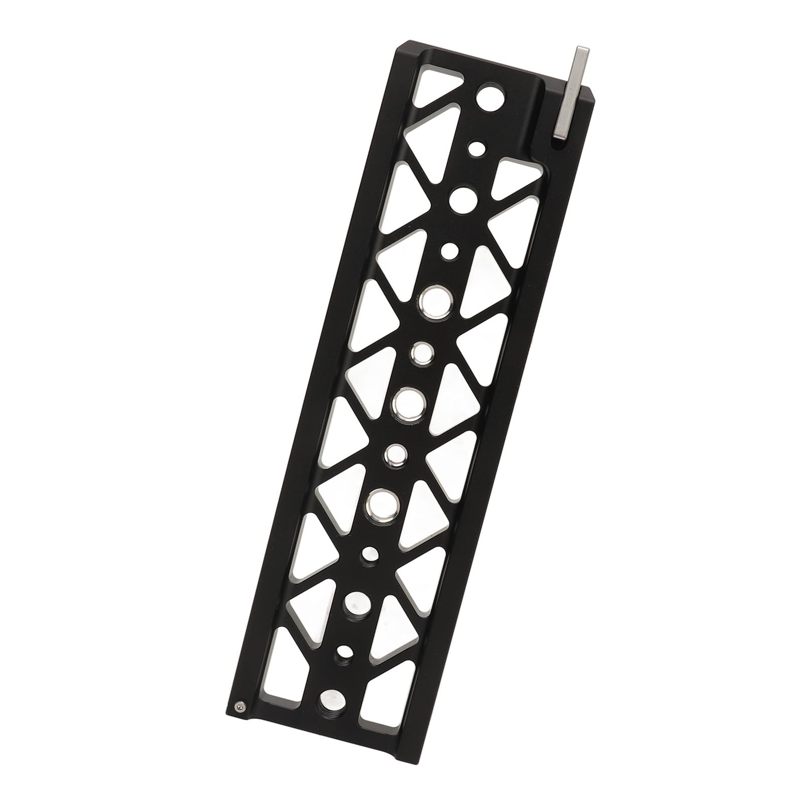 Piastra Dober Leggera in Lega di Alluminio Foro per Vite da 8 Pollici 1/4 3/8 con Perno Anti-stacco Compatibile Standard Compatibile per Gabbia Fotografica
