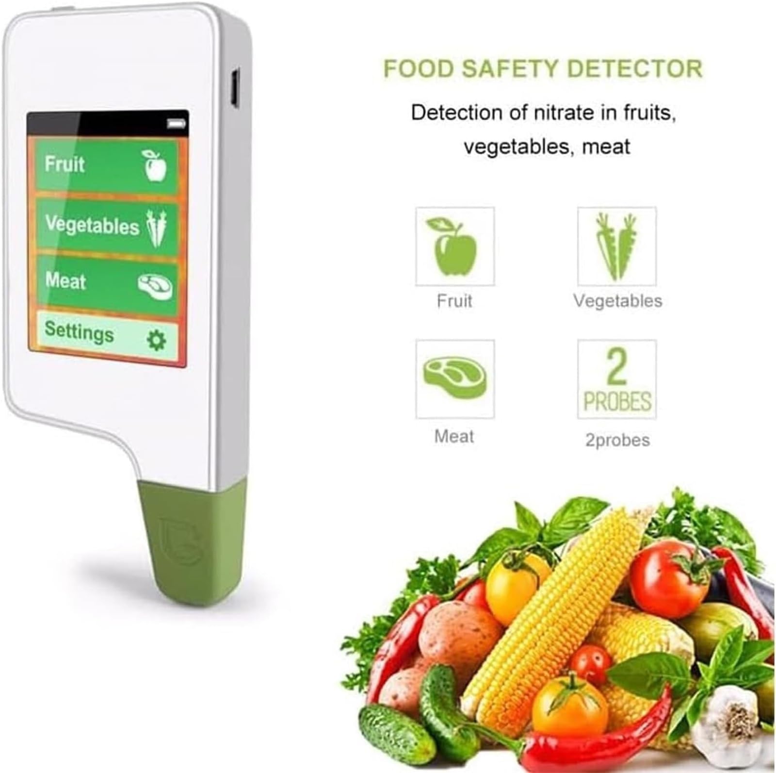 Tester per residui di pesticidi di frutta per test accurati di qualità alimentare - Radiometro affidabile per test di frutta, verdura, carne e acqua