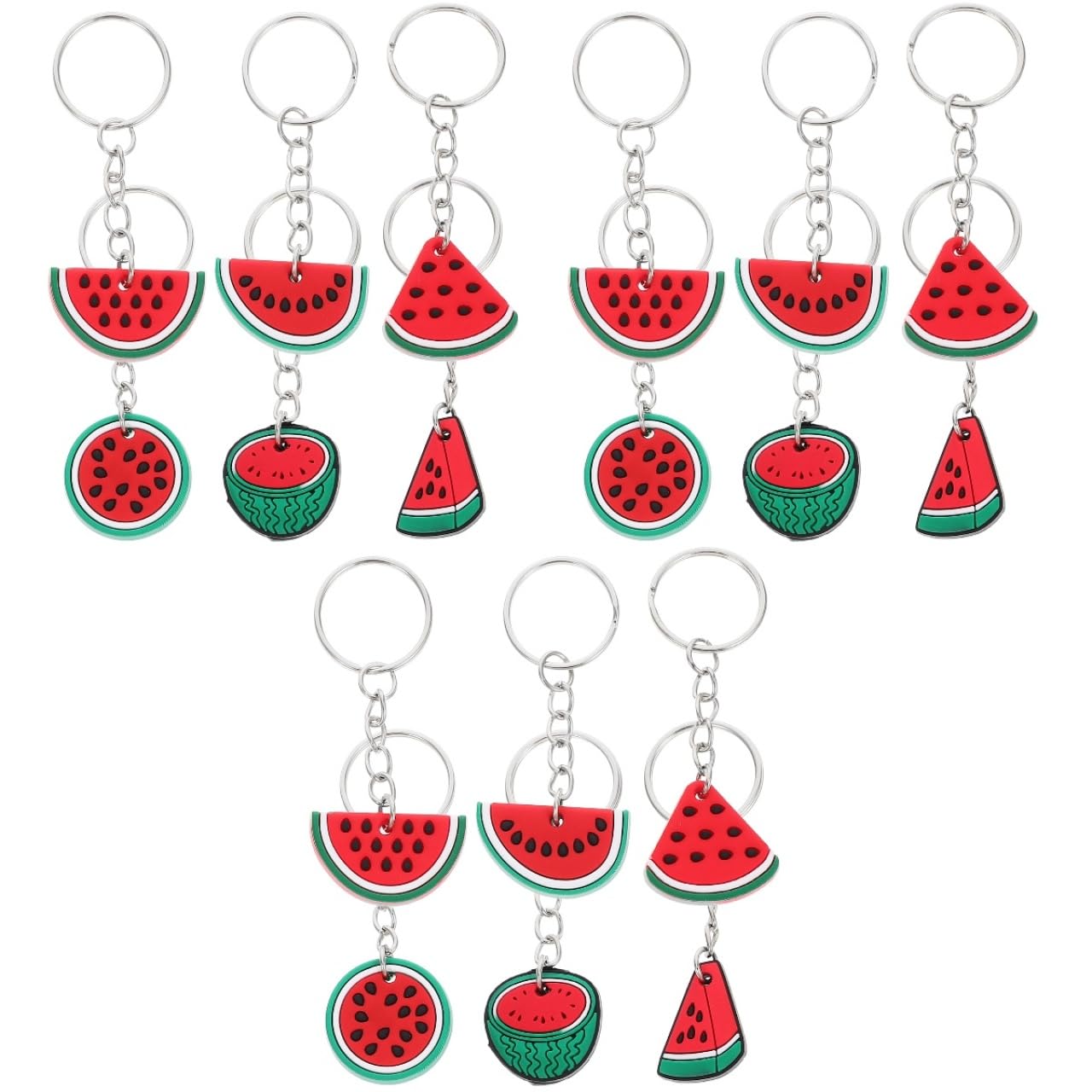 Ciieeo 18 Stk Schlüsselanhänger Requisiten für die Obstfotografie Melonen-Partydekorationen Schmuck hochzeit Schlüsselringe Wassermelonen-Anhänger Wassermelonen-Hängedekoration