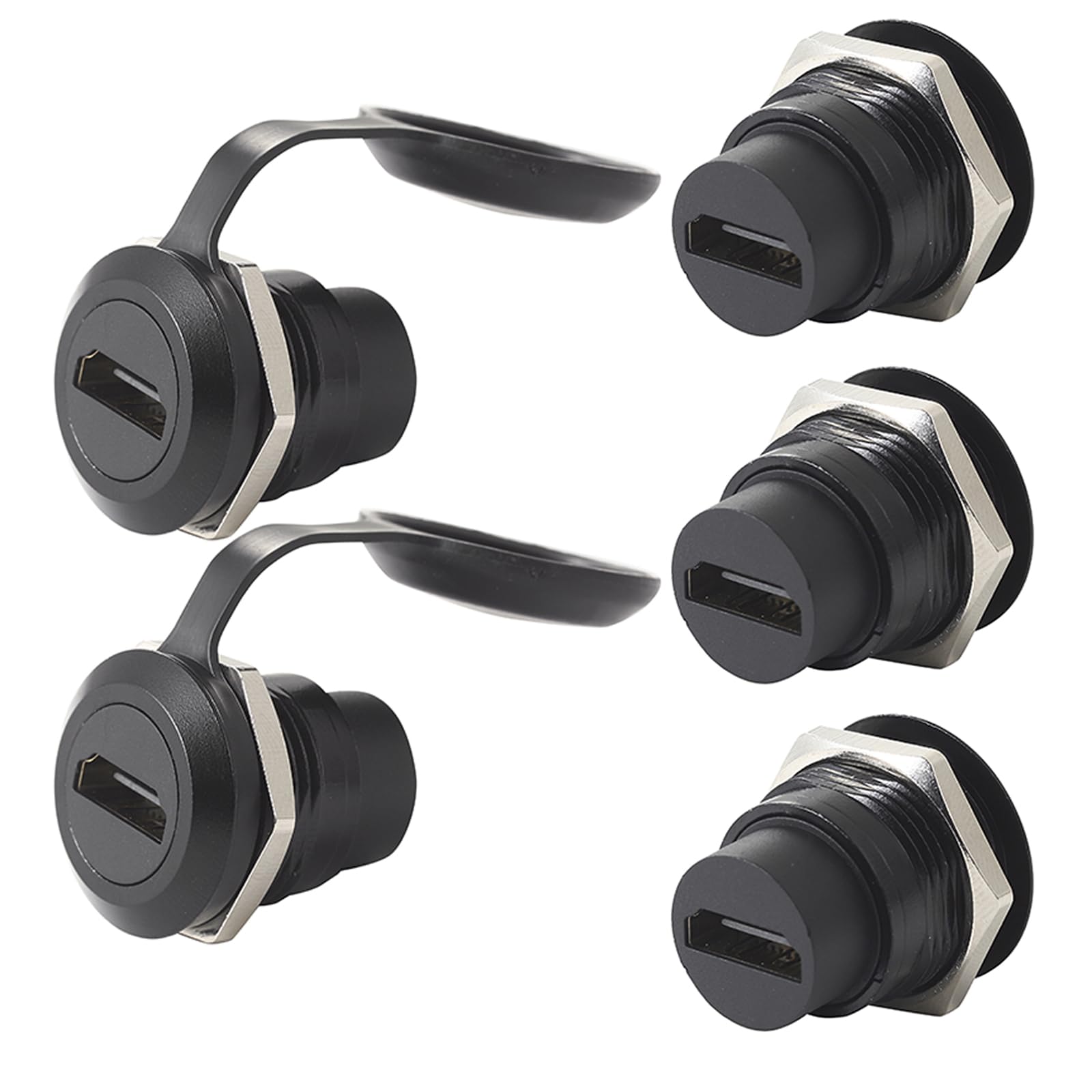 PENGLIN 5PCS HDMI 2.0 Coupler, 3D 4K HDMI Panel Mount Connector Female to Female, HDMI Extension Cable Connector for HDTV, PC, Monitor, Laptop, Projector, DVD Player