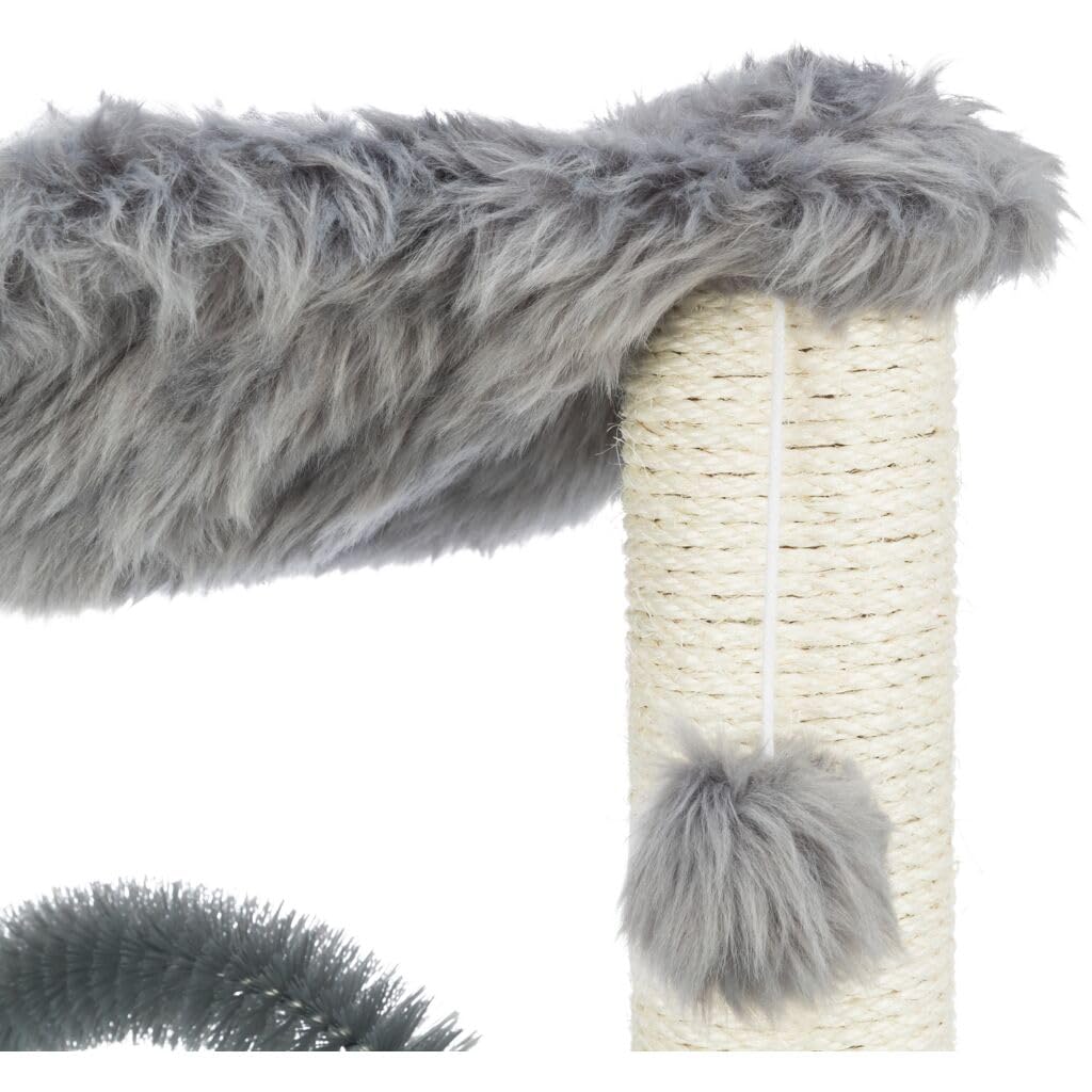 Arbre à Chat Baza avec Brosse, 50 cm, Gris